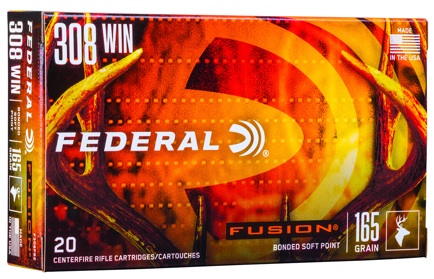 Federal F308FS2 Fusion 308Win 165gr Bonded Soft Point - 20 Rounds (image for) Federal F308FS2 Fusion 308Win 165gr Bonded Soft Point - 20 Rounds