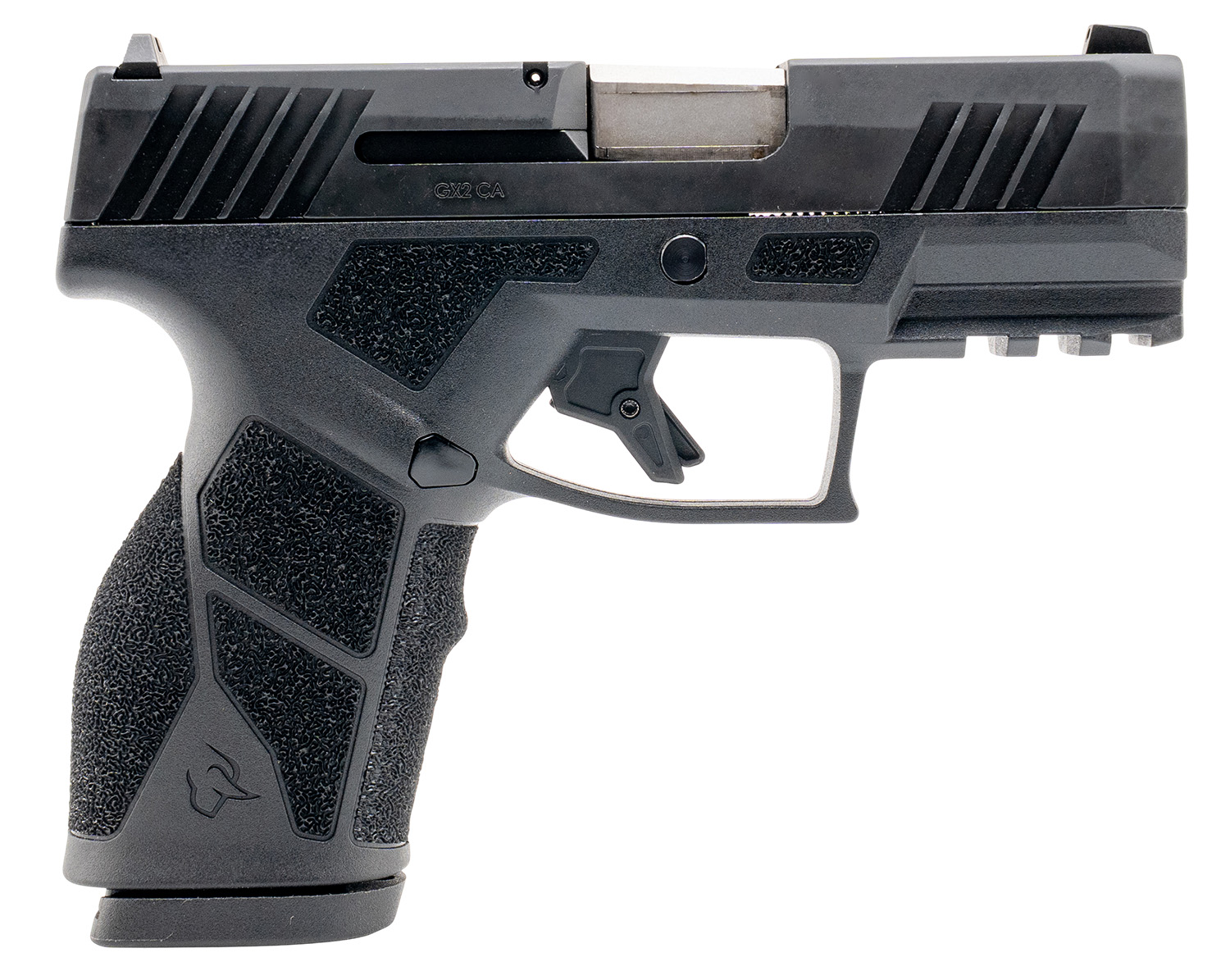 (image for) Taurus 1-GX2CA931-10 GX2 *CA* Compact Frame 9mm Luger 10+1 3.38" Stainless Steel Barrel, Matte Black Alloy Steel Serrated Slide, Black Polymer Frame w/Accessory Rail