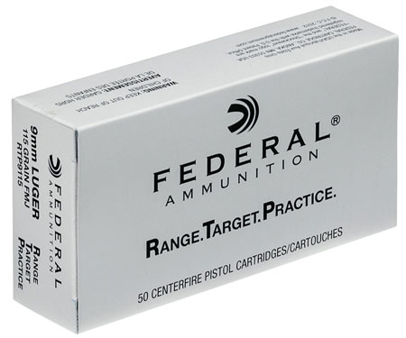 (image for) Federal RTP9115 Range and Target 9mm 115 GR FMJ - 1000 Rounds