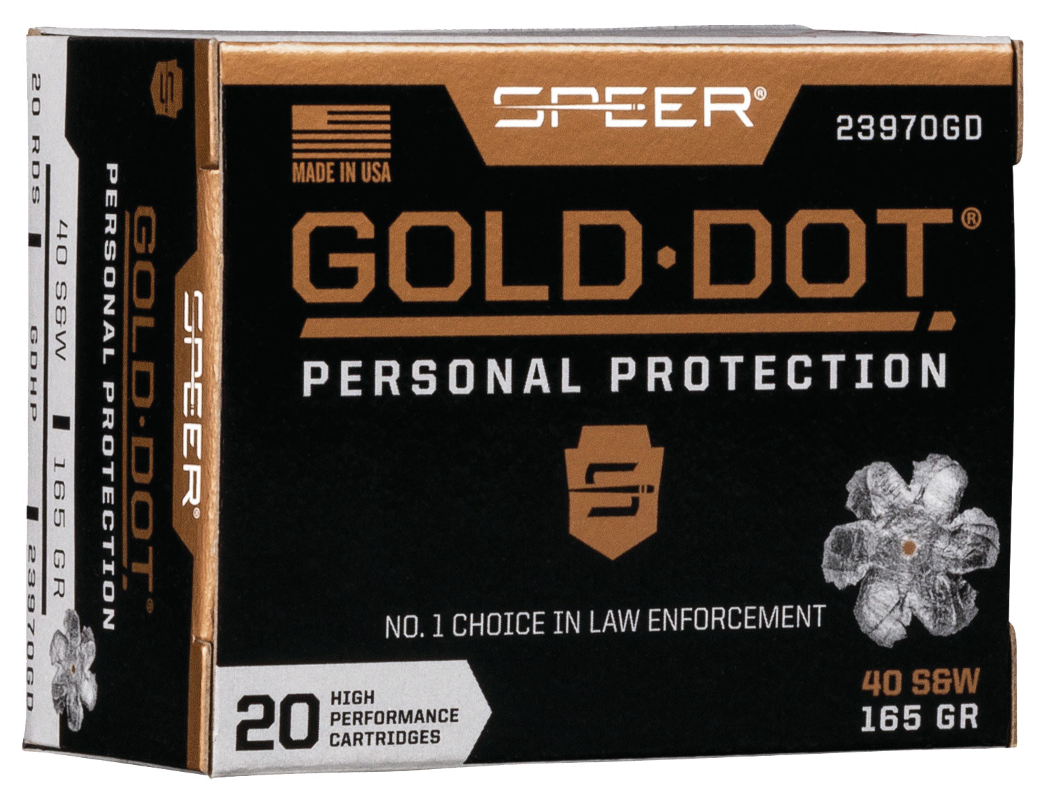(image for) Speer 23970GD Gold Dot .40 165gr HP - 20 Rounds
