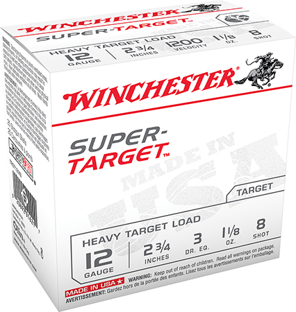(image for) Winchester TRGT12M8 Super Target 12 Ga 2.75" 1-1/8 oz - 250 Rnds - Click Image to Close