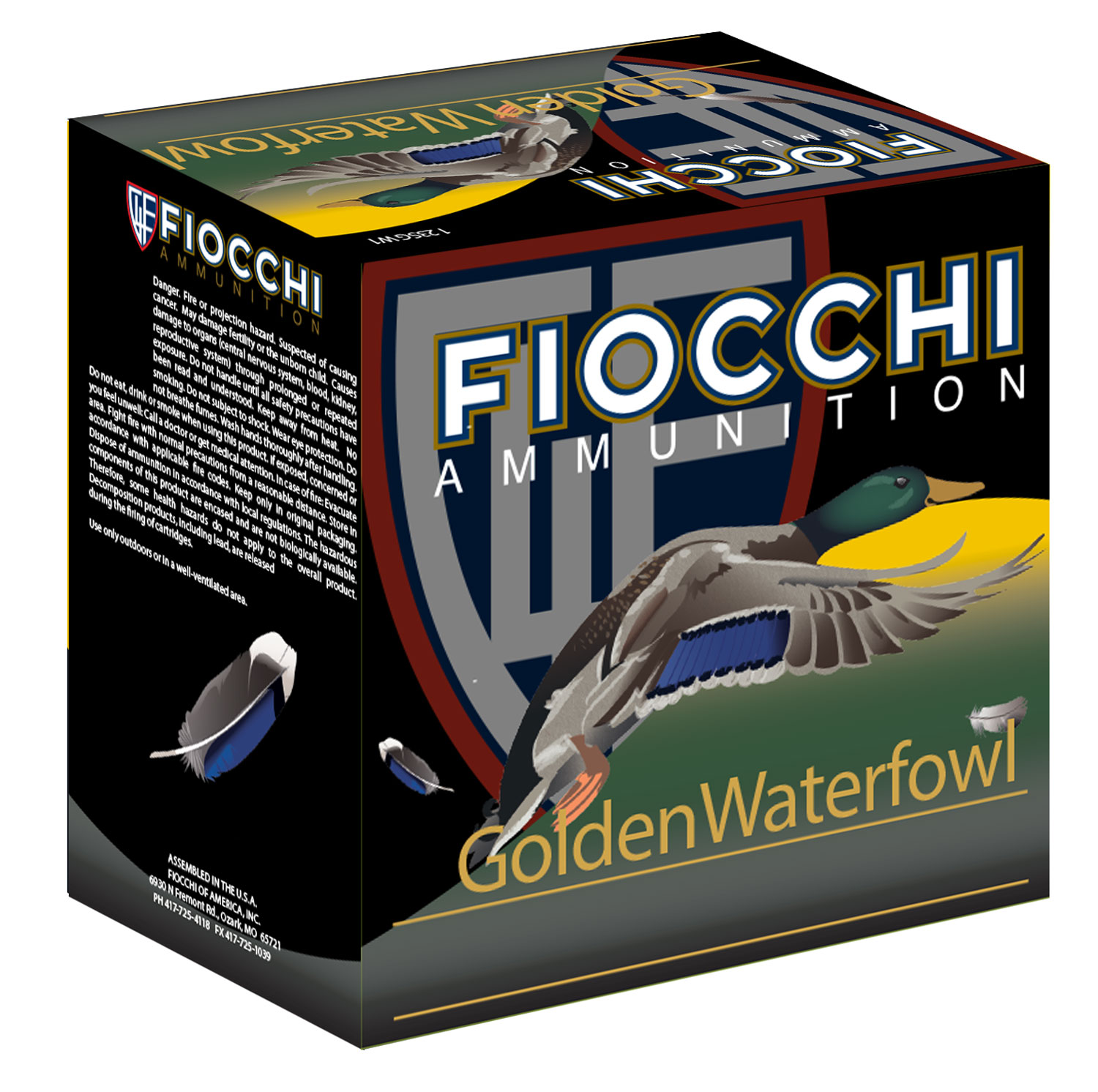 (image for) Fiocchi 123SGW3 Golden Waterfowl 12Ga 3" 1 1/4 oz #3 - 25 Shells - Click Image to Close