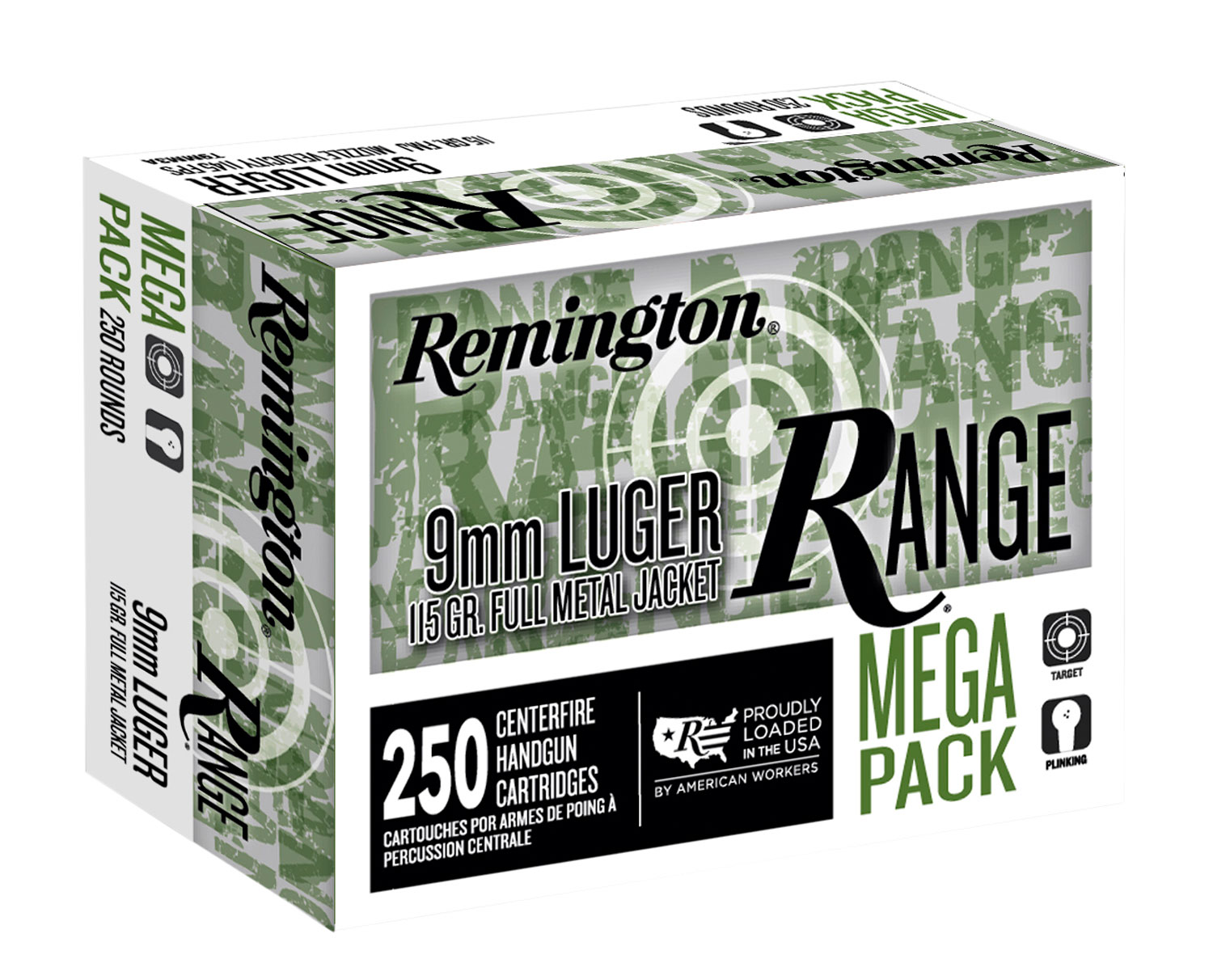 (image for) Remington Ammo R23975 9mm 115 gr FMJ - 1000 Rounds