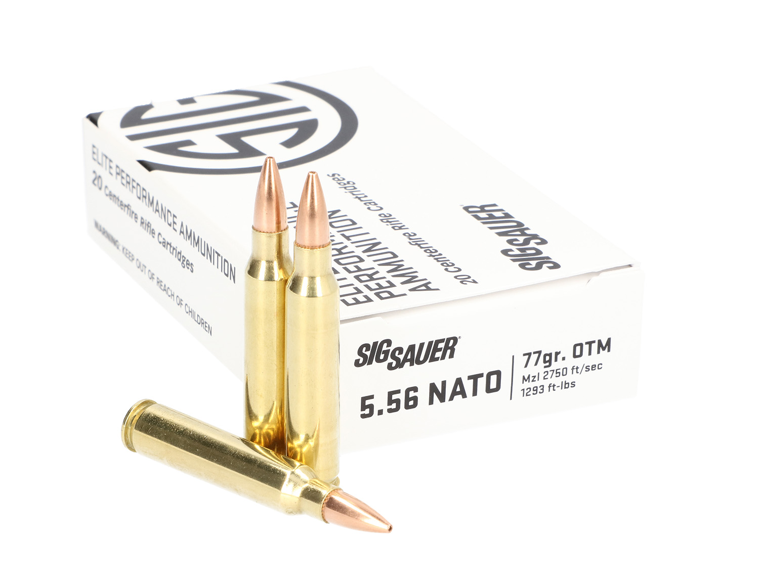 (image for) Sig Sauer E556M420 Elite Match Grade 5.56 77 gr OTM - 200 Rounds