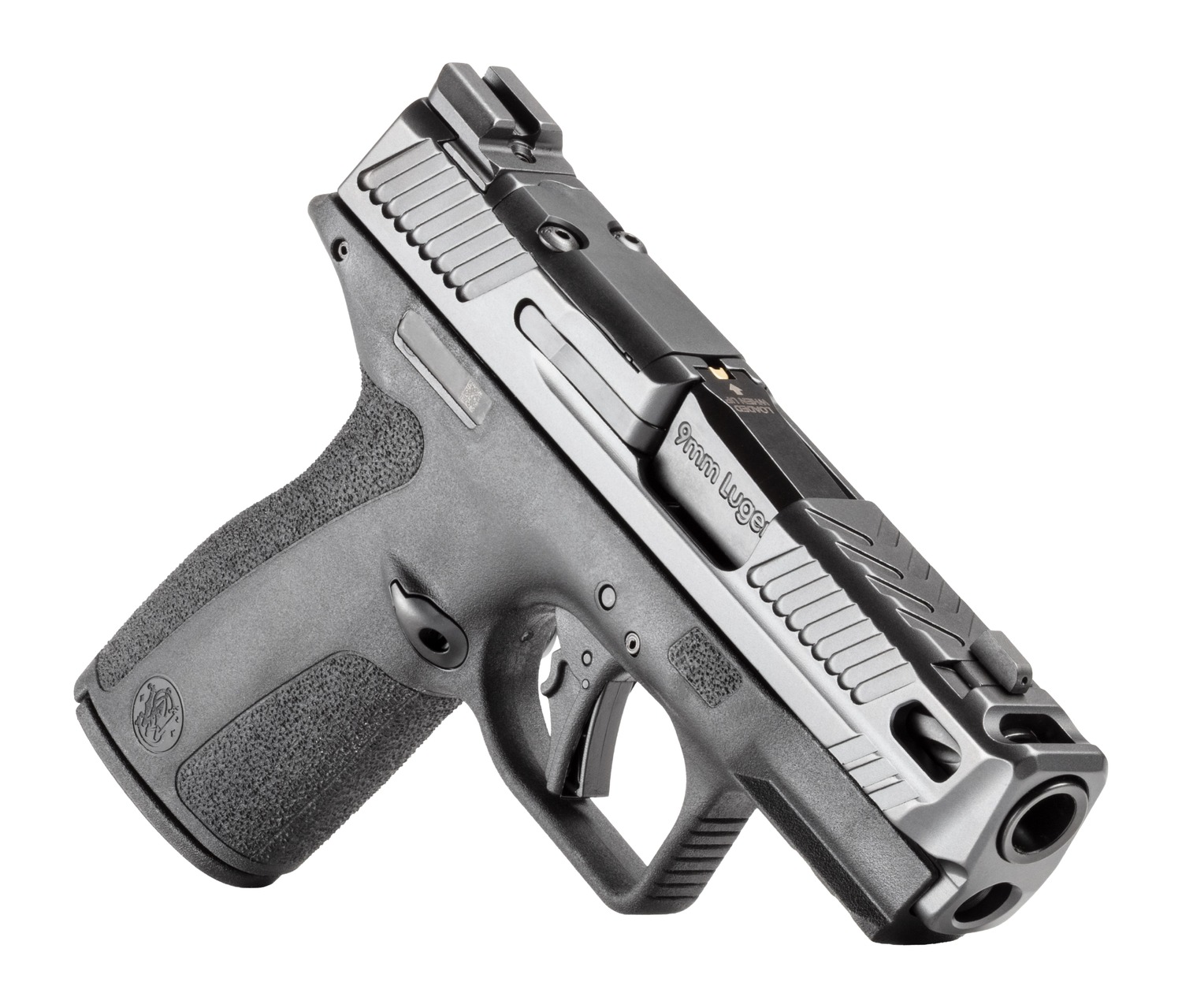 Smith & Wesson 14775 M&P9 Shield X Sub-Compact Frame 9mm Luger 10+1 3.60" Black Armornite Fluted Ported Barrel, Black Armornite Stainless Steel Optic Ready/Serrated Slide, Black Polymer Frame (image for) Smith & Wesson 14775 M&P9 Shield X Sub-Compact Frame 9mm Luger 10+1 3.60" Black Armornite Fluted Ported Barrel, Black Armornite Stainless Steel Optic Ready/Serrated Slide, Black Polymer Frame
