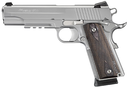 (image for) Sig Sauer 1911 45ACP Stainless Steel Railed 1911R-45-SSS-CA