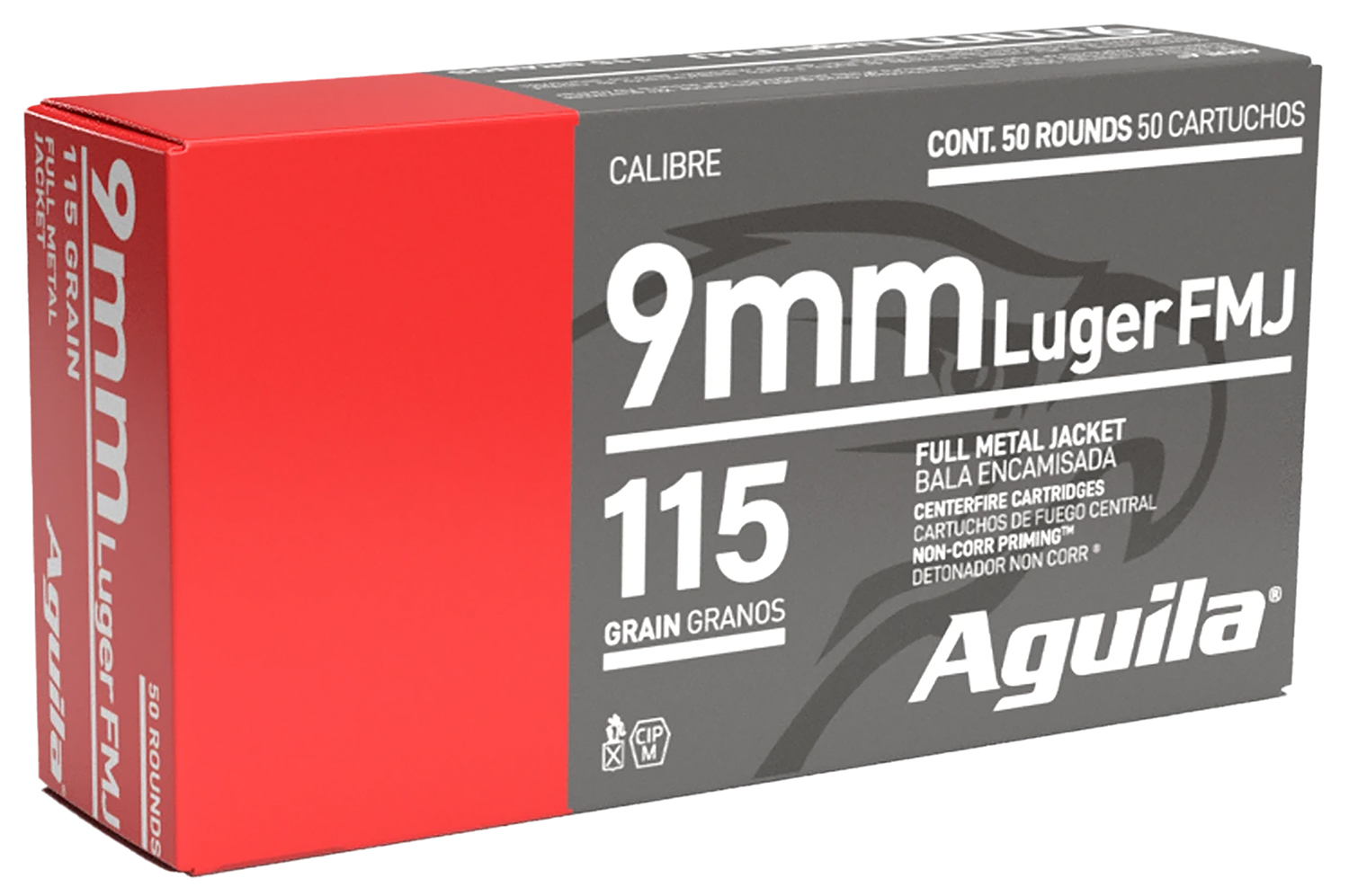 Aguila 1E097704 9mm Luger 115gr Full Metal Jacket - 500 Rounds (image for) Aguila 1E097704 9mm Luger 115gr Full Metal Jacket - 500 Rounds