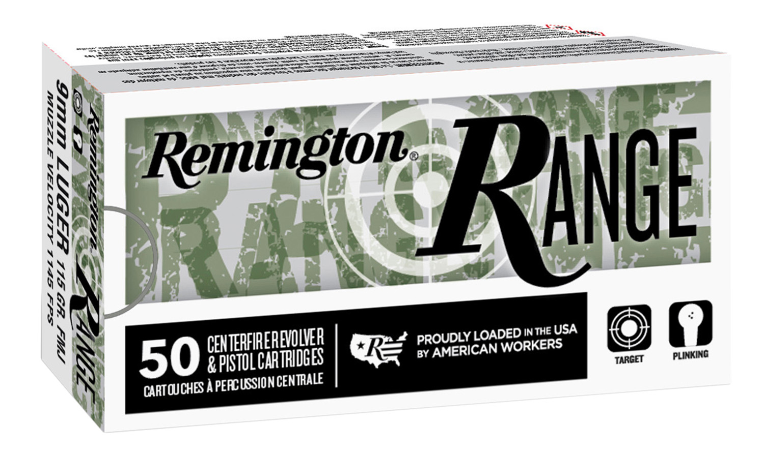 (image for) Remington Ammunition 28565 9mm 124gr FMJ - 500 Rounds