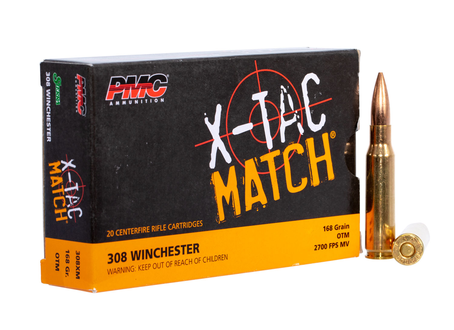 (image for) PMC 308XM X-Tac Match 308Win 168gr Open Tip Match - 20 Rounds