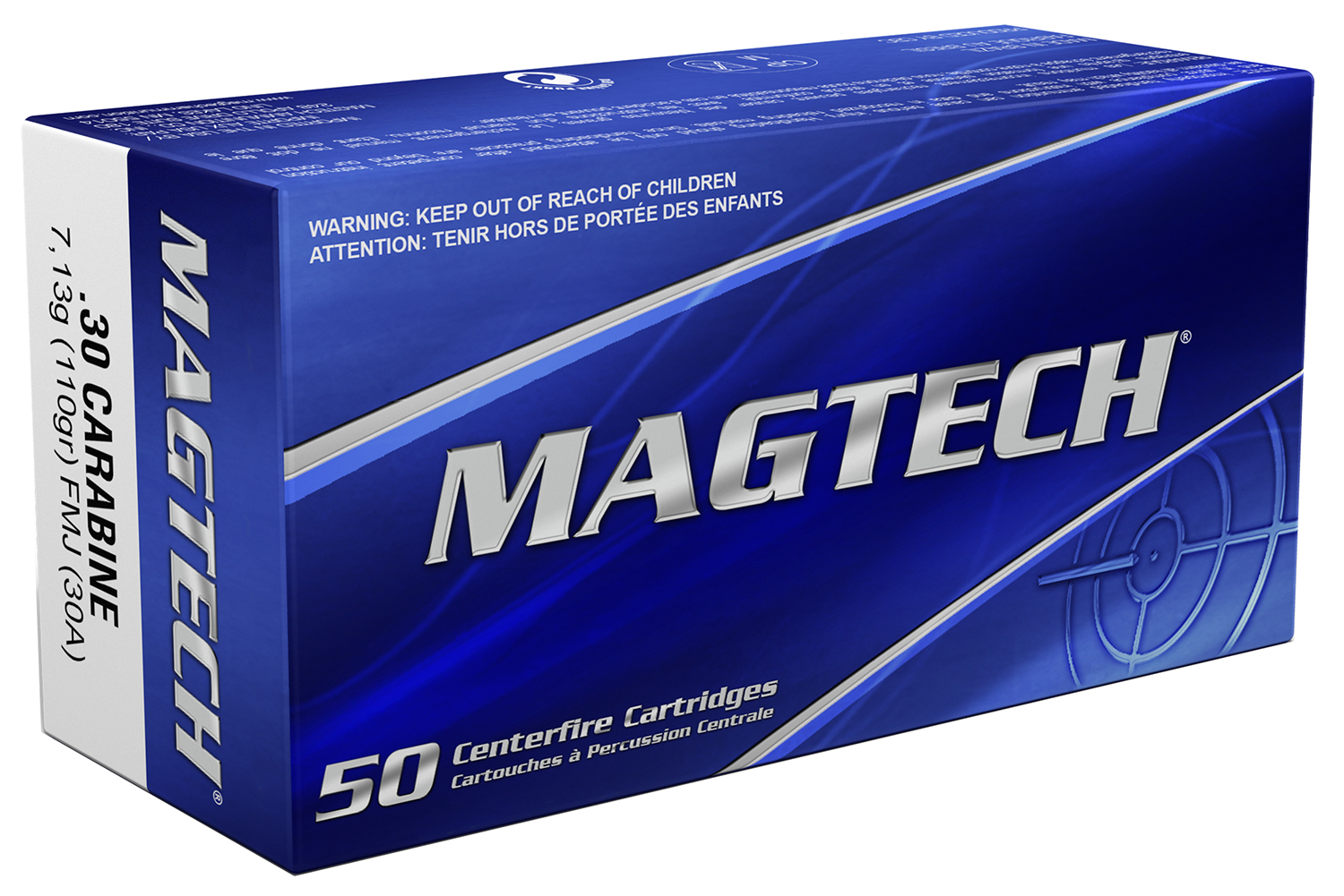 (image for) Magtech 30A Tactical/Training 30Carbine 110gr Full Metal Jacket - 50 Rounds