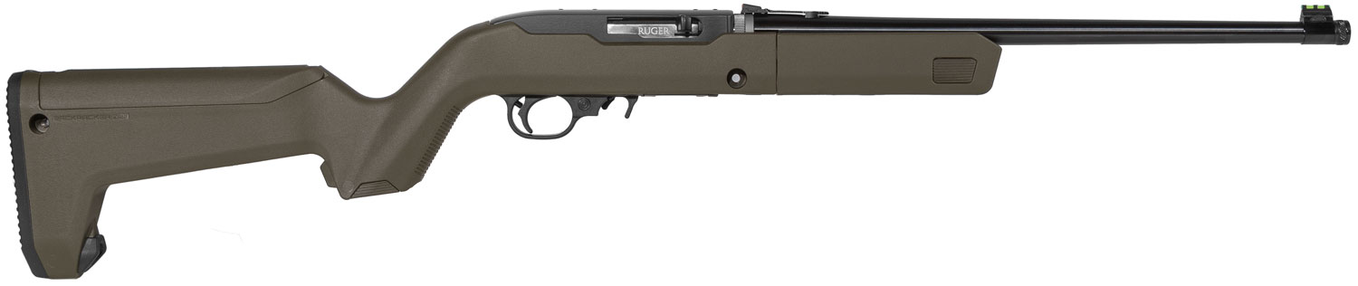 (image for) Ruger 31101 10/22 Takedown 22 LR 10+1 16.40" Barrel, Satin Blued Alloy Steel, Exclusive Magpul X-22 Backpacker OD Green Stock, Cross-Bolt Manual Safety, Includes 4 BX-1 Mags