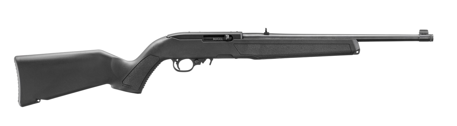 (image for) Ruger 32000 10/22 22 LR 10+1 16.40" Satin Black Threaded Barrel & Steel Drilled & Tapped Receiver, Black Fixed w/M-LOK Polymer Stock