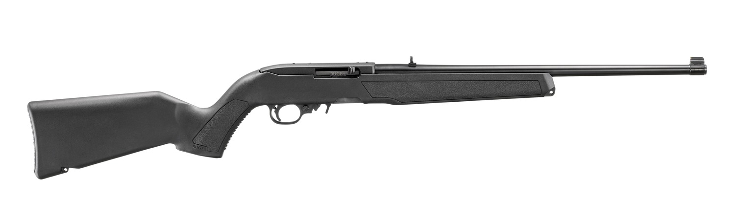 (image for) Ruger 32002 10/22 22 LR 10+1 18.50" Satin Black Steel Barrel & Drilled & Tapped Receiver, Black Fixed w/M-LOK Polymer Stock