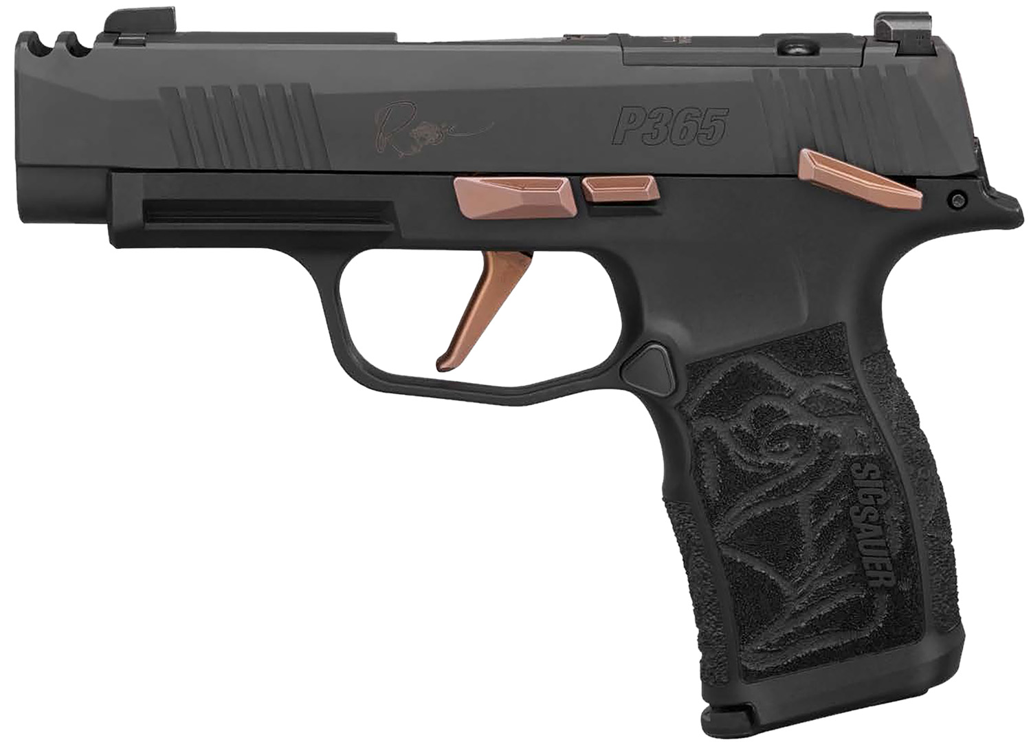 (image for) Sig Sauer 365XL9ROSEMSCA Rose *CA Compliant 9mm 10+1 3.10" Nitron Stainless Steel Slide/Laser Engraved Polymer Grip