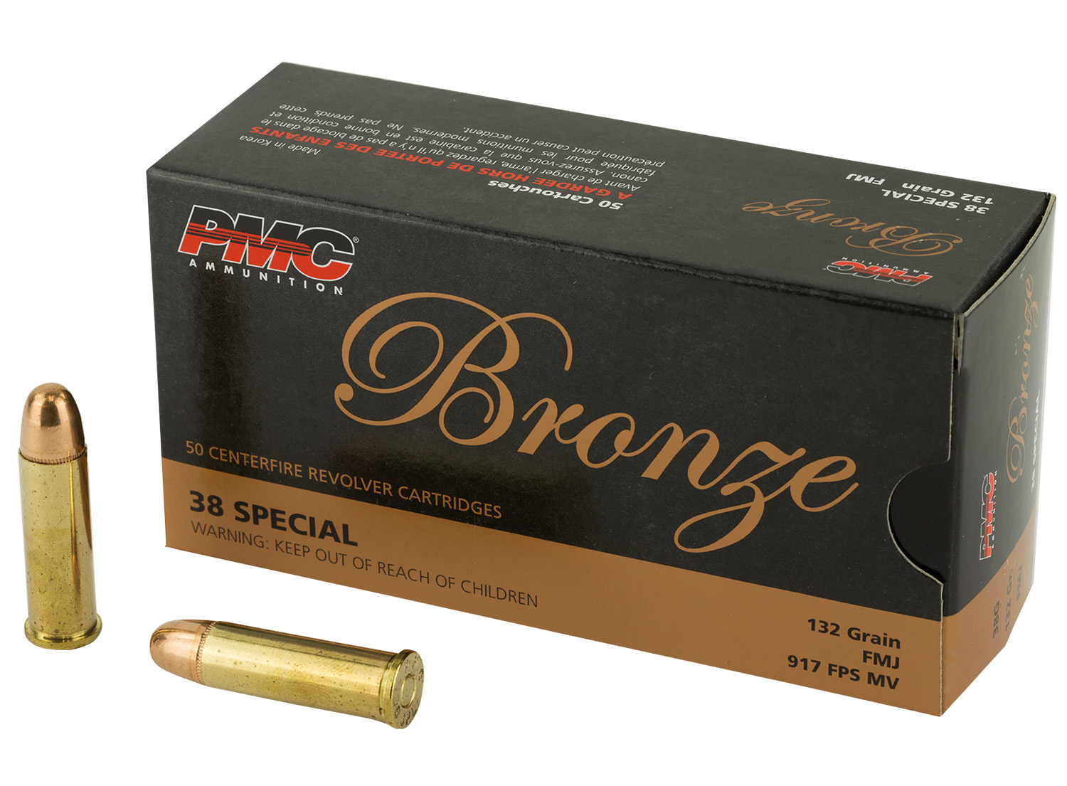 (image for) PMC 38G Bronze 38Special 132gr Full Metal Jacket - 50 Rounds