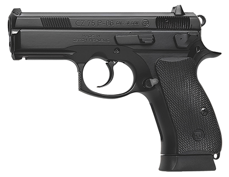 (image for) CZ 01185 CZ-P P-06 40 Smith & Wesson 3.9" 10+1 Rubber Grip Black