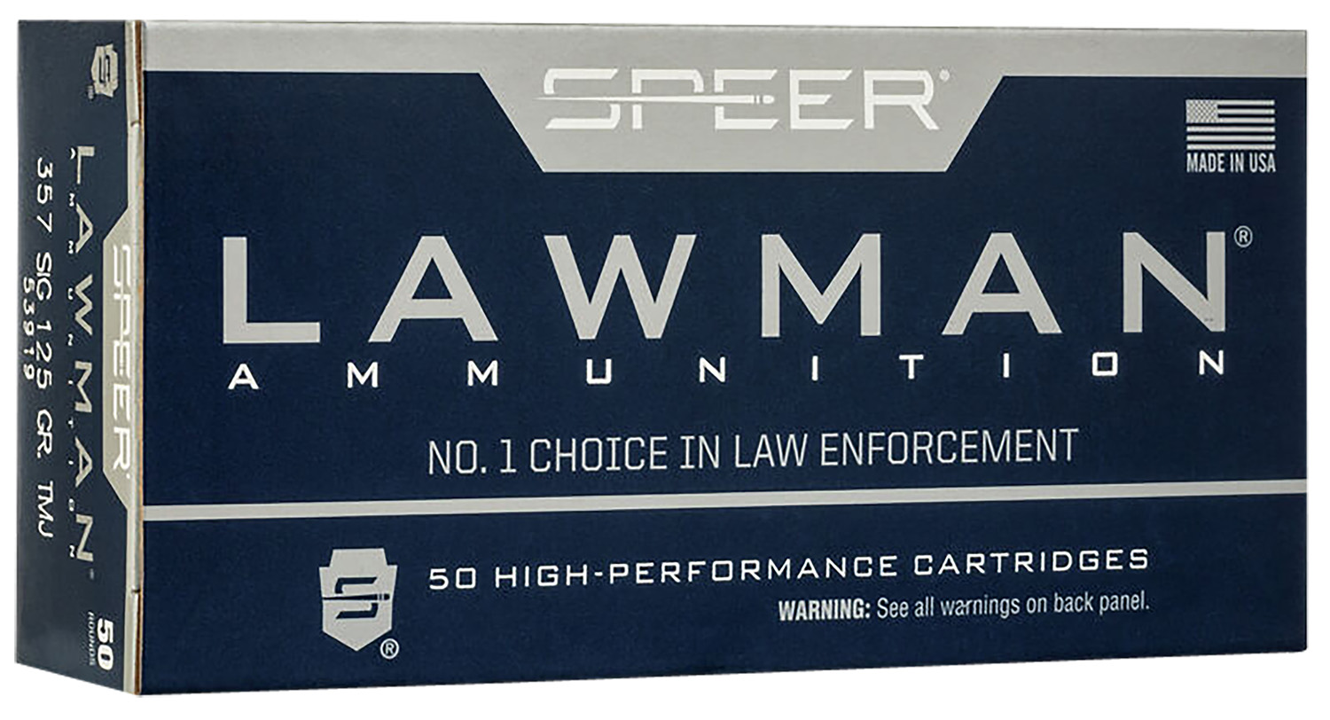 (image for) Speer 53919 Lawman 357Sig 125gr Total Metal Jacket Flat Nose - 50 Rounds