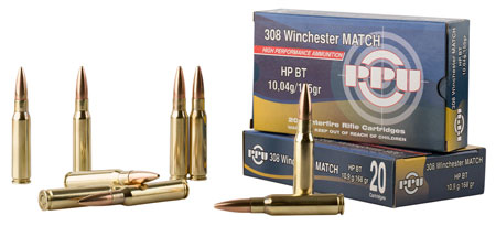 (image for) PPU PPM3082 Match 308/7.62 168 GR HPBT - 200 Rounds - Click Image to Close