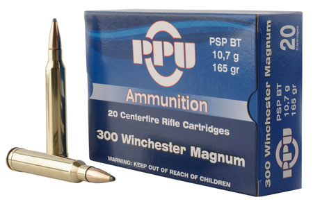(image for) PPU PP3002 Standard Rifle 300 WinMag 165 GR SPBT - 20 Rounds