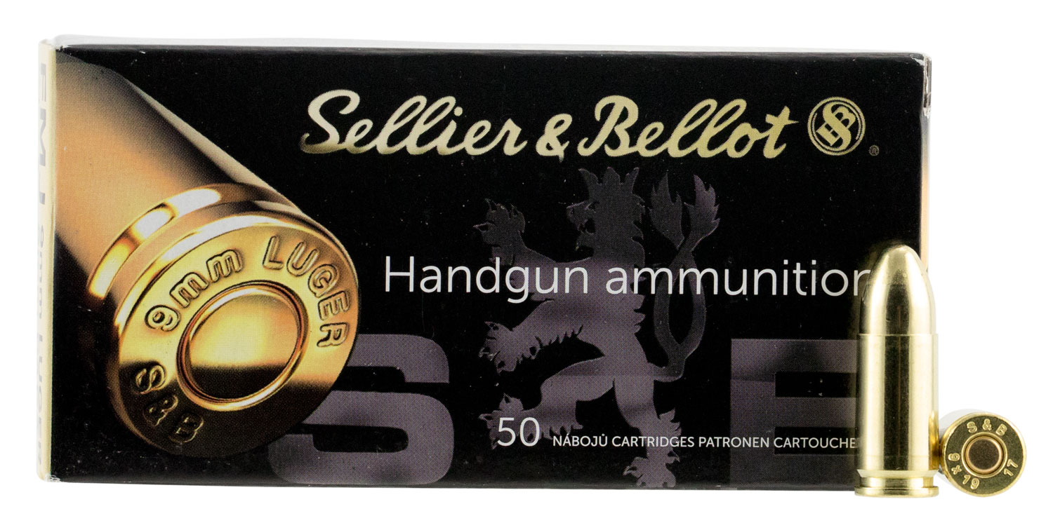 Sellier & Bellot SB9B 9mm Luger 124 gr FMJ - 50 Rounds.