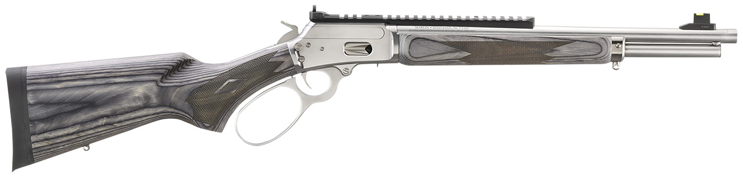 (image for) Marlin 70433 1894 SBL 357 Mag 8+1 16.10" Stainless Polished Threaded Barrel& Picatinny Rail Receiver, Fixed Gray Laminate Stock