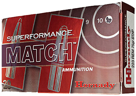 (image for) Hornady 81264 Superformance Match 5.56 75 GR BTHP - 400 Rounds