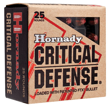 (image for) Hornady 90250 Critical Defense 9mm Luger 115 GR Flex Tip 25 Rds