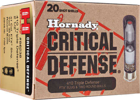 (image for) Hornady 86238 Critical Defense 410 Gauge 2.5" Lead - 20 Shells - Click Image to Close