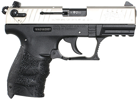 (image for) Walther 5120336 P22CA 22LR 3.42" 10+1 Blk Frame/Nickel Slide - Click Image to Close