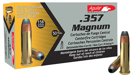 (image for) Aguila 1E572823 357 Magnum 158 GR Semi-Jacketed Soft Point 50 Bx