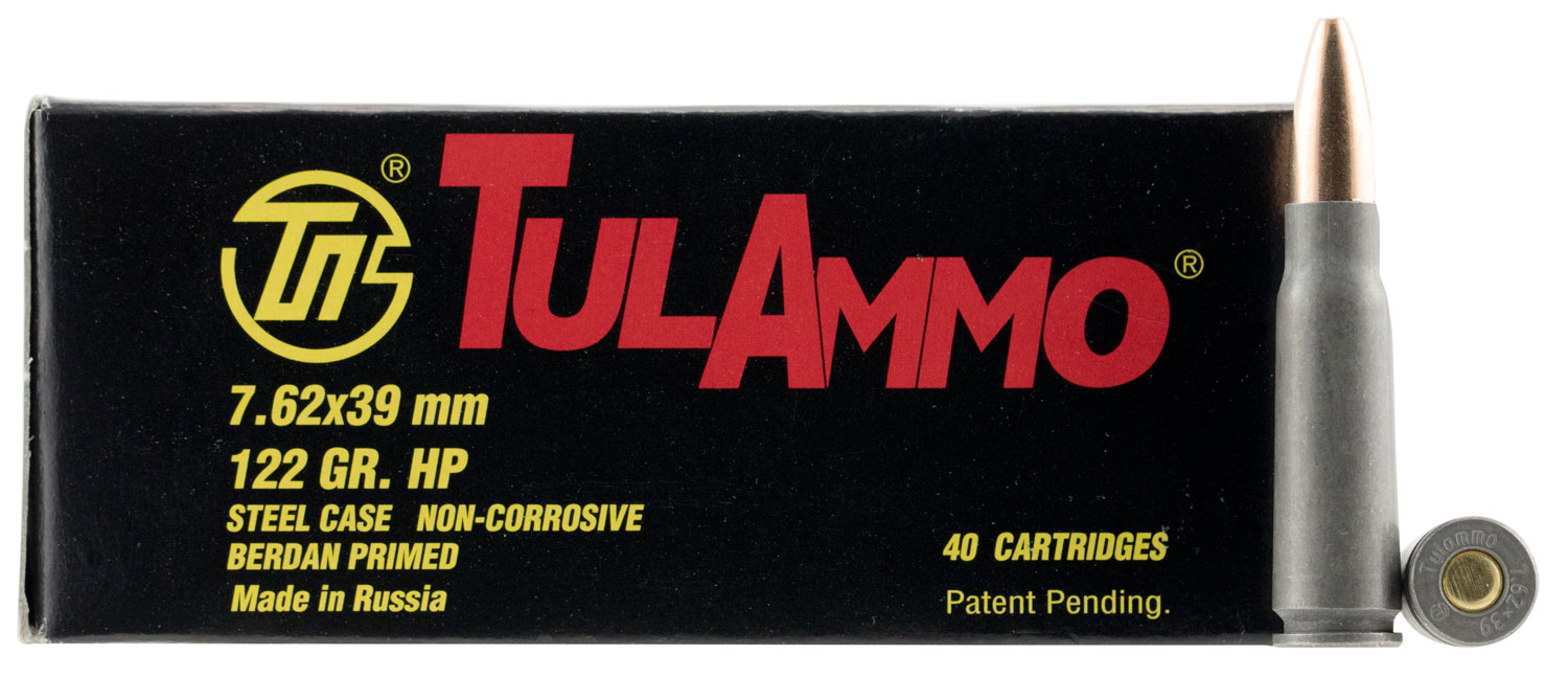 (image for) Tulammo UL076212 Rifle 7.62x39mm 122 gr HP - 40 Rounds - Click Image to Close