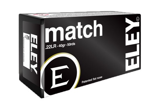 (image for) Eley Match Ammo 22 Long Rifle 40 Gr Lead Flat Nose - 500 Rounds
