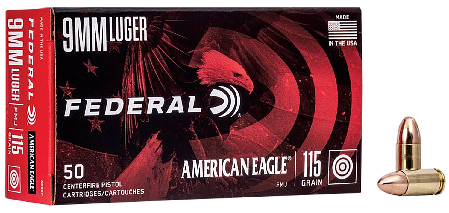 (image for) Federal AE9DP American Eagle Handgun 9mmLuger 115gr Full Metal Jacket - 1000 Rounds