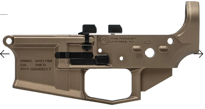 (image for) Aero Precision M4E1 PRO Lower Receiver - Kodiak Brown Anodized