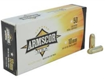 (image for) Armscor 10mm Ammunition 180 Grain FMJ - 50 Rounds