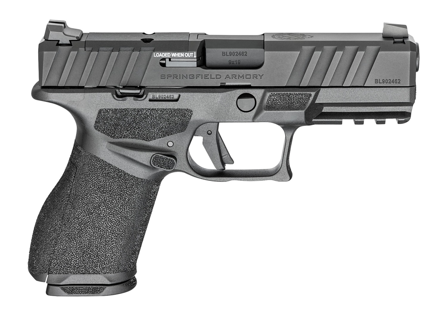 (image for) Springfield Armory ECA9409BCA Echelon Alpha 4.0C 9mm 10+1 4" Optic Ready/Serrated Slide, Polymer Frame w/Rail Adaptive Texture Grip, *CA