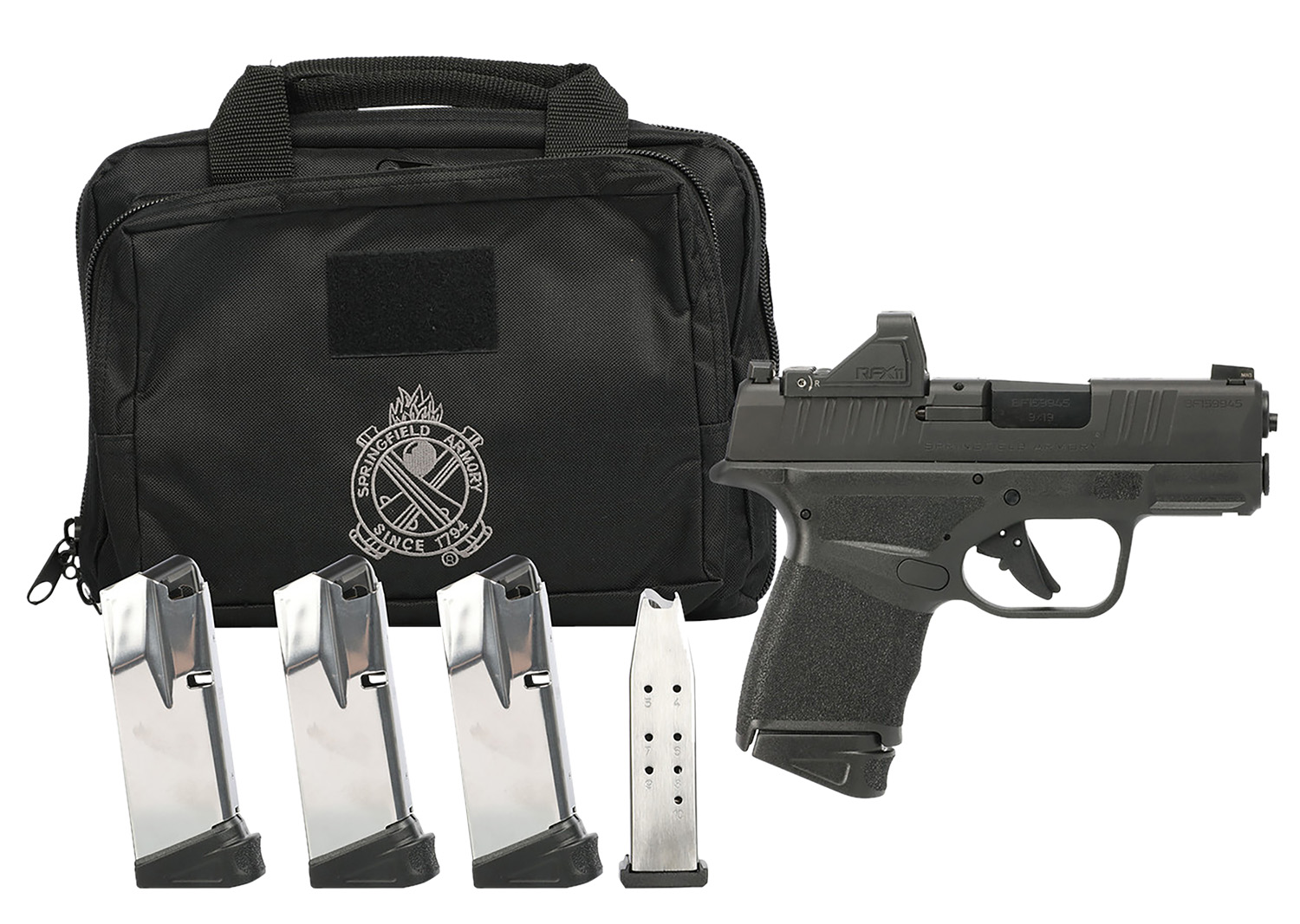 (image for) Springfield Armory HC9319BOSPCAPAC Hellcat OPS Gear Pac Micro Compact Frame 9mm 10+1 3" Optic Ready/Serrated Slide, Viridian RFX-11 Green Dot
