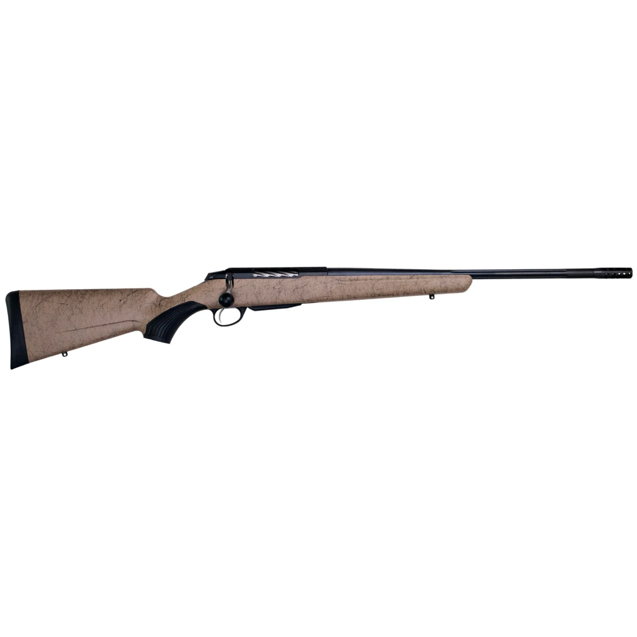 (image for) Tikka JRTXRT382 T3x Lite Full Size 6.5 Creedmoor 3+1 24.30" Black Fluted Threaded Barrel, Black Drilled & Tapped Rcvr Black Webbed Tan Roughtech Stock, Black Interchangeable Backstrap Grip