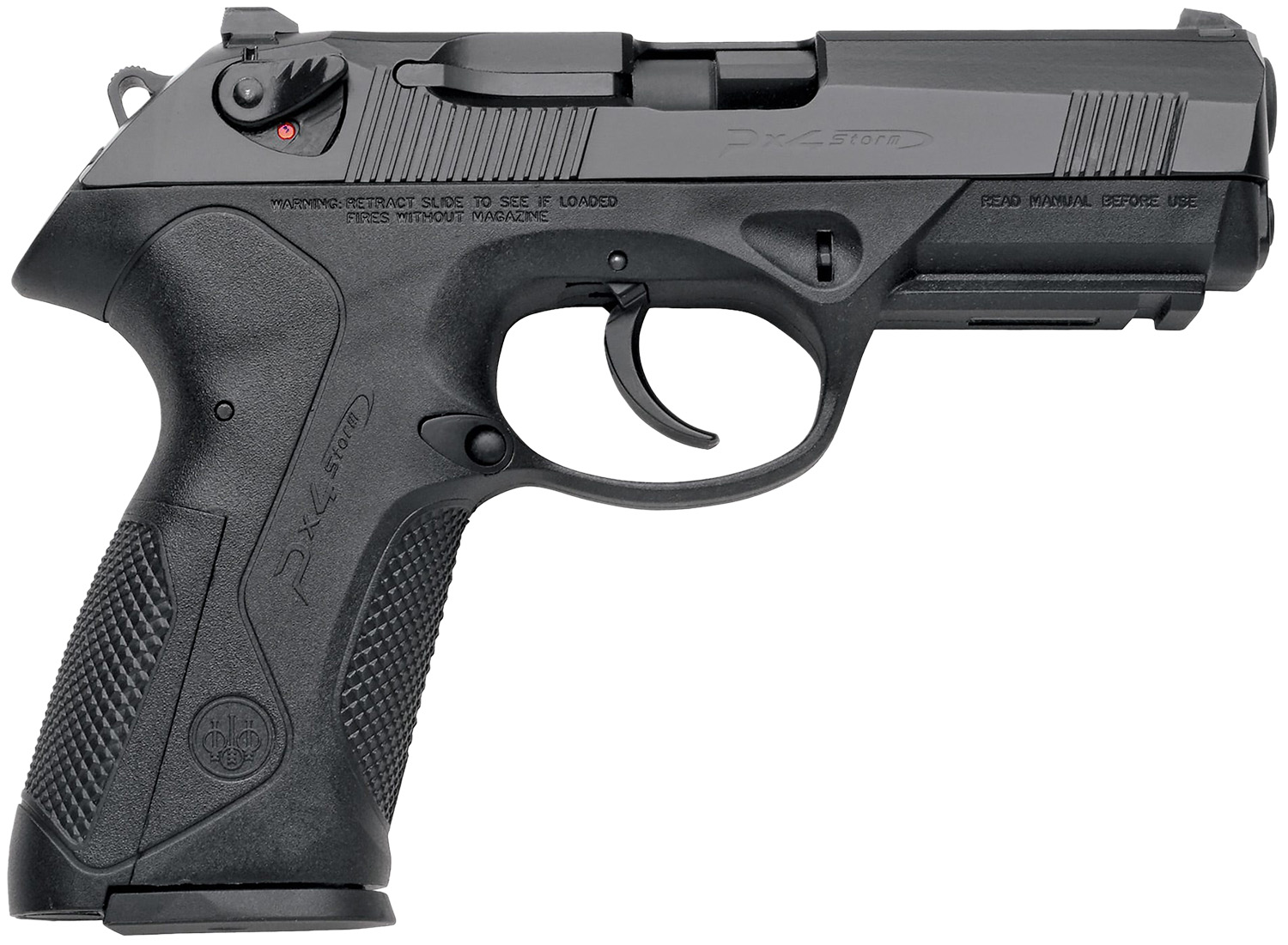 (image for) Beretta USA JXF9F20CA Px4 Storm Full Size Frame 9mm Luger 10+1, 4.10" Black Steel Barrel, Black Bruniton Serrated Steel Slide, Black Polymer Frame w/Picatinny Rail, Ambidextrous