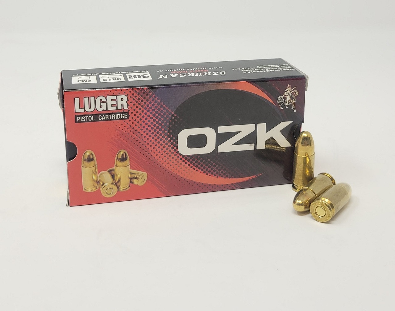 (image for) OZK 9mm OZK9124FMJ 124 Grain FMJ - 1000 Rounds - Click Image to Close