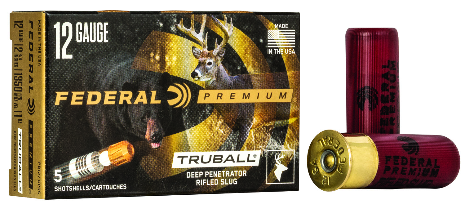 (image for) Federal PB127DPRS Premium Vital-Shok TruBall Deep Penetrator 12 Gauge 2.75" 1 oz Rifled Slug Shot - 5 Shells - Click Image to Close