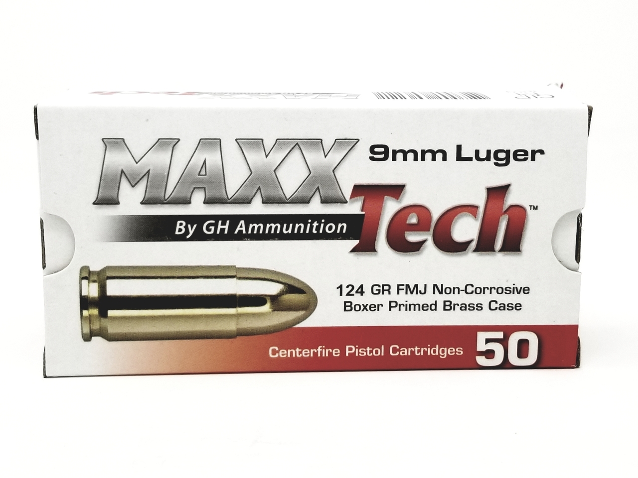 MaxxTech 9mm PTG912B 124gr FMJ - 1000 Rounds