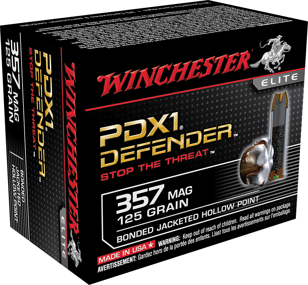 (image for) Winchester Ammo S357MPDB Defender 357 Mag 125 gr Bonded Jacket Hollow Point - 20 Rounds