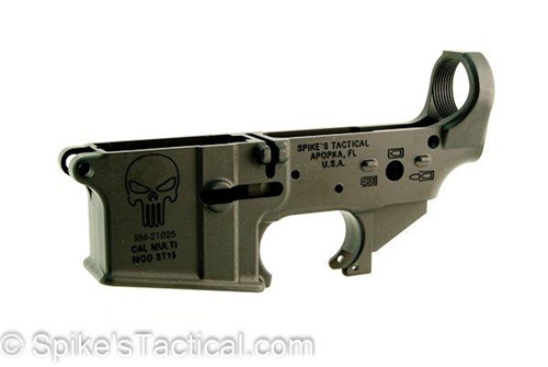 (image for) Spikes Tactical ST-15 Stripped Rifle Lower Punisher - Click Image to Close