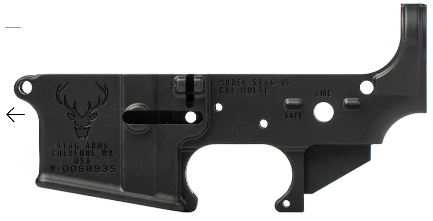 (image for) Stag 15 Stripped Lower Receiver Wyoming Variance - Anodized Black (BLEM) - Click Image to Close