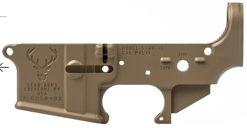 (image for) Stag 15 Stripped Lower Receiver Wyoming Variance - FDE Cerakote (BLEM) - Click Image to Close