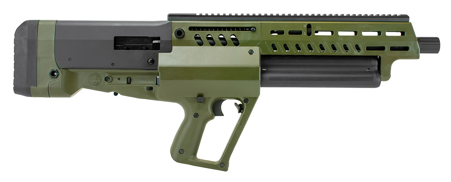 (image for) IWI US TS12G Tavor TS12 12 Gauge 3" 18.50" 15+1 OD Green Rec Black Fixed Bullpup Stock