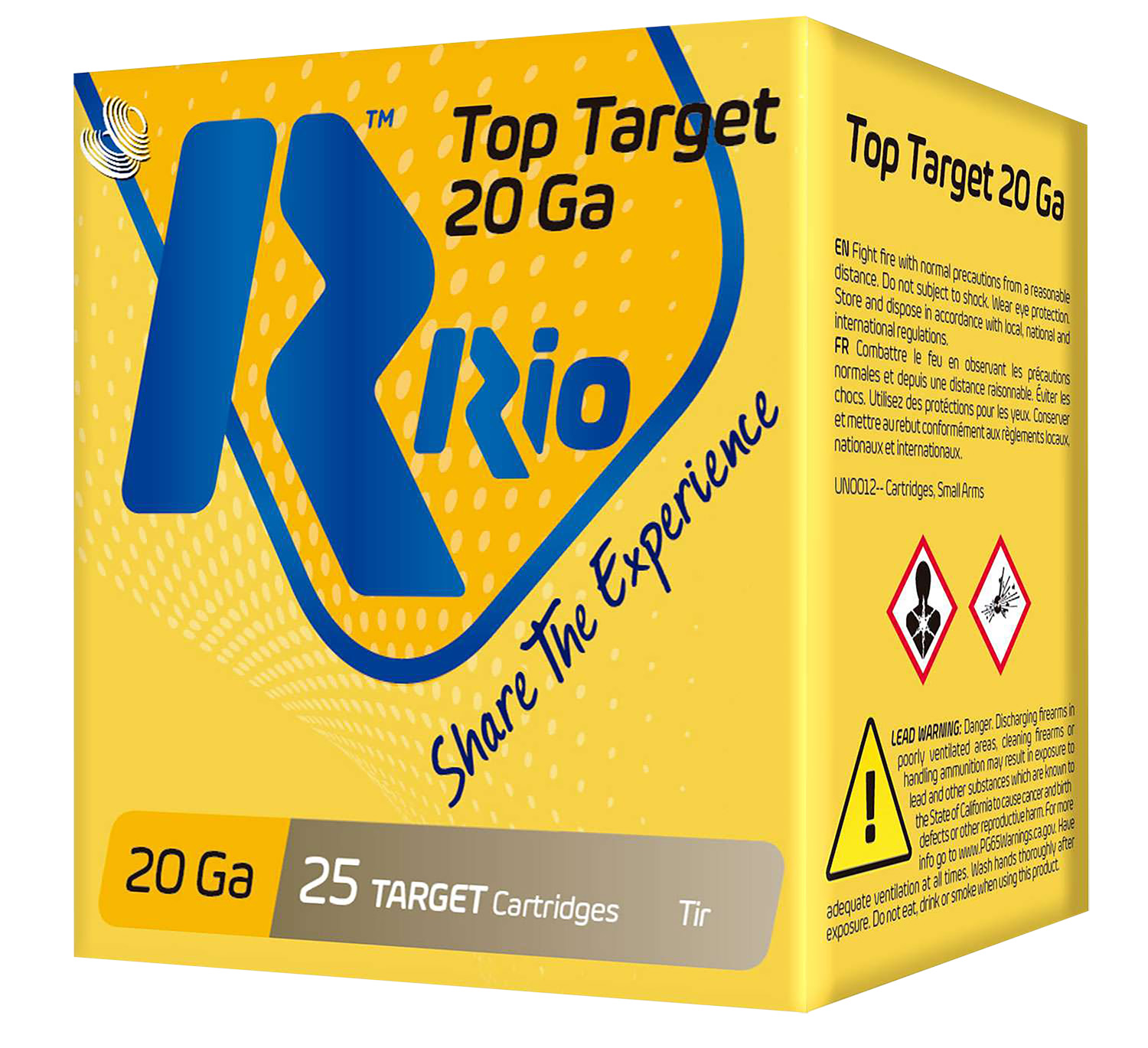 (image for) Rio Ammunition TT209 Top Target 20 Gauge 2.75" 7/8 oz 9 Shot - 250 Shells