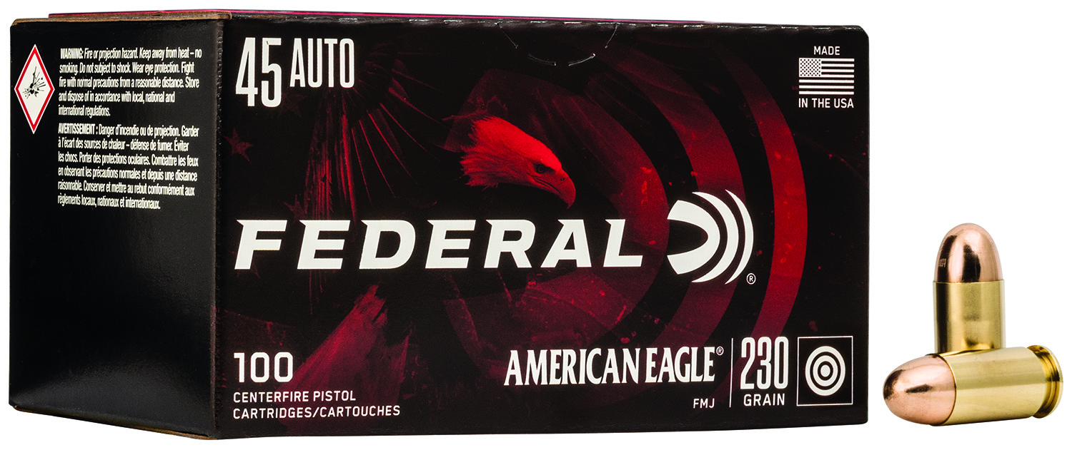 (image for) Federal AE45A100 American Eagle Handgun 45 ACP 230 gr Full Metal Jacket - 500 Rounds