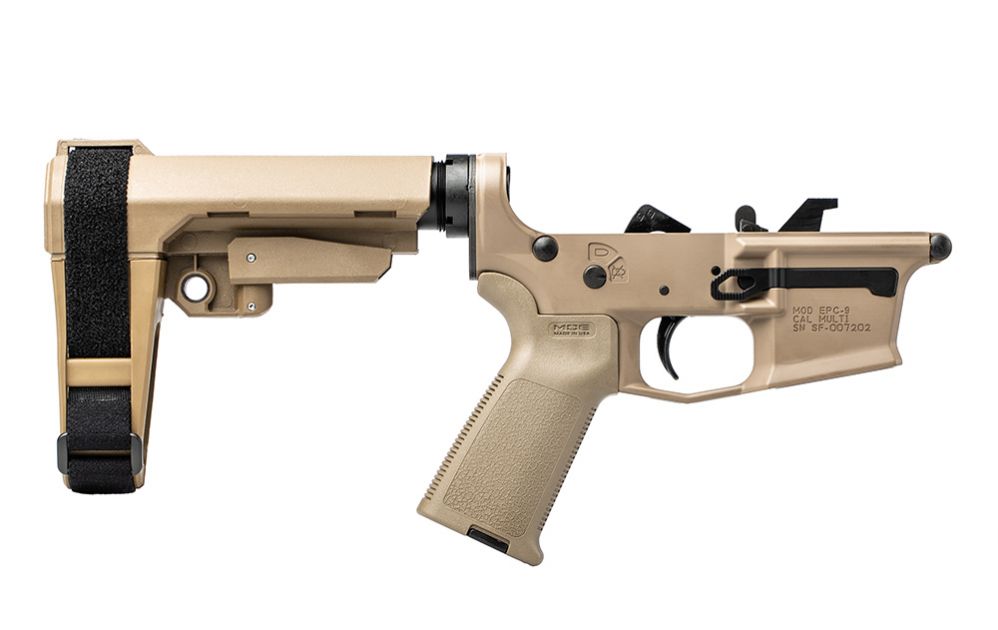 (image for) Aero Precision EPC-9 Pistol Complete w/ MOE Grip, SBA3 - FDE/FDE